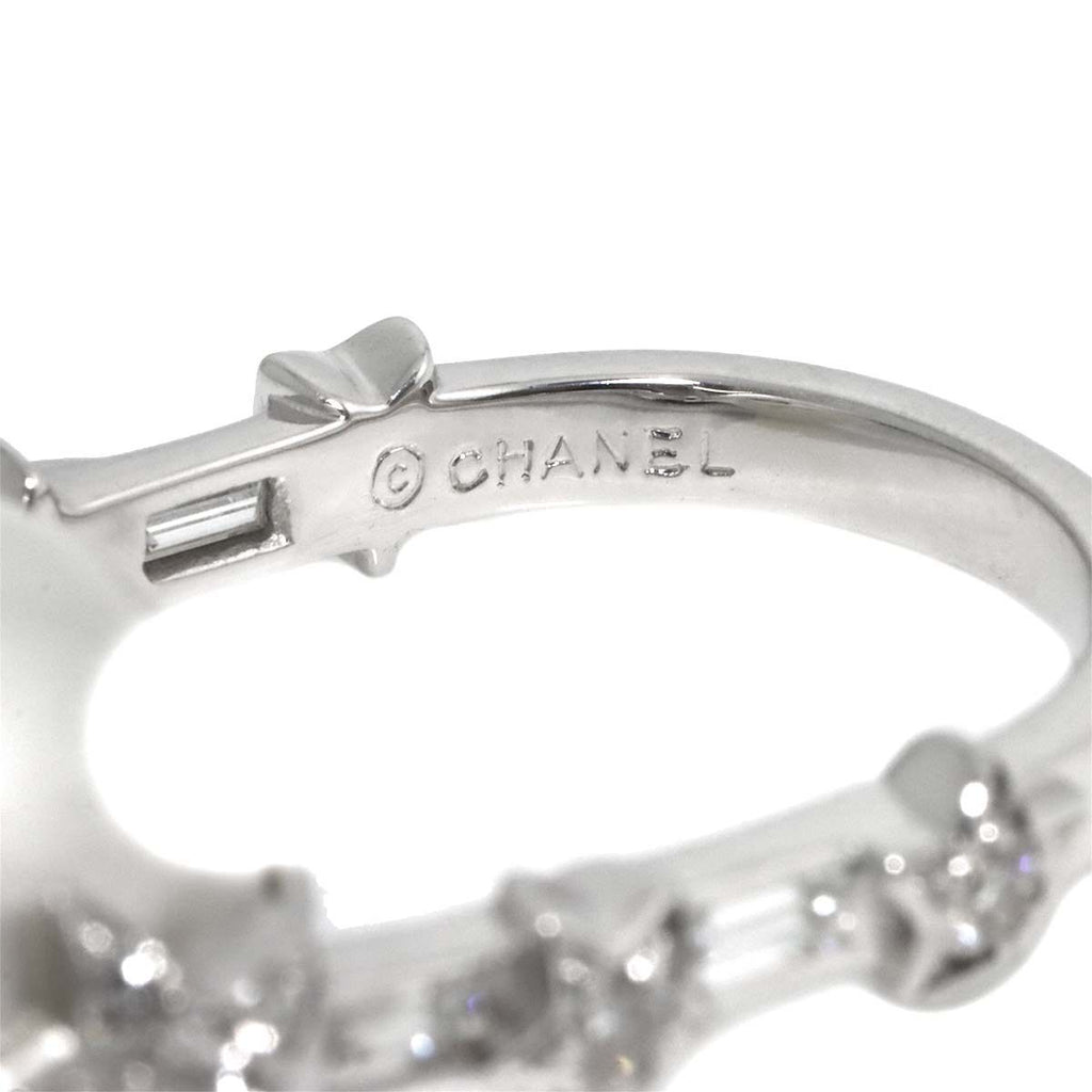 Chanel Comet Ring White Butterfly Pearl Diamond 18k WG White Gold 750 — view 3