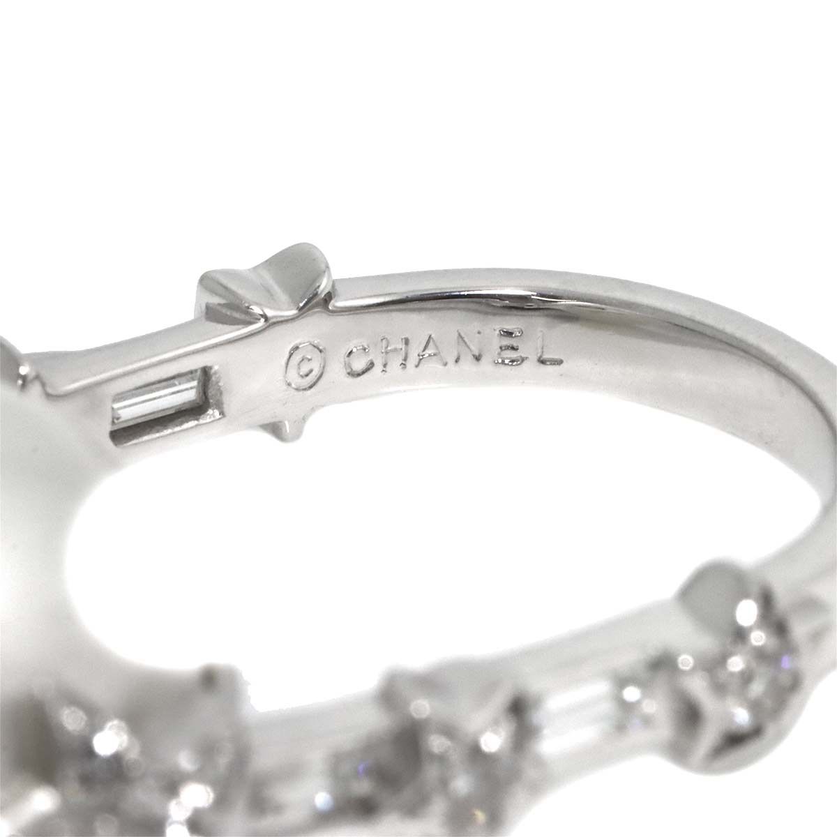 Chanel Comet Ring White Butterfly Pearl Diamond 18k WG White Gold 750 — view 3