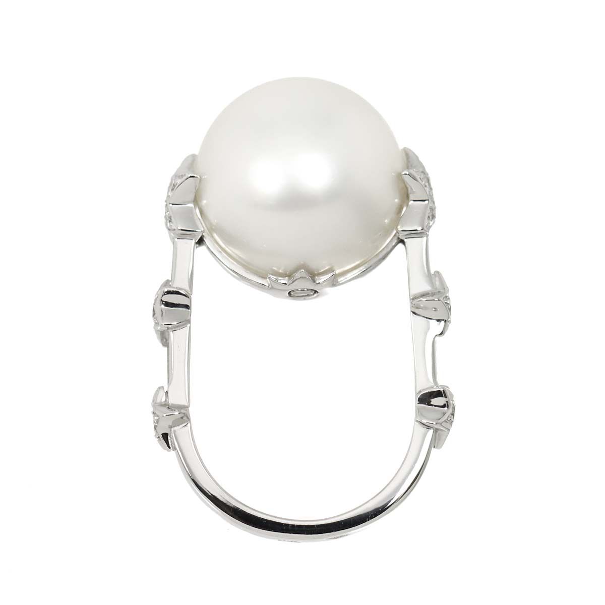 Chanel Comet Ring White Butterfly Pearl Diamond 18k WG White Gold 750 — view 7