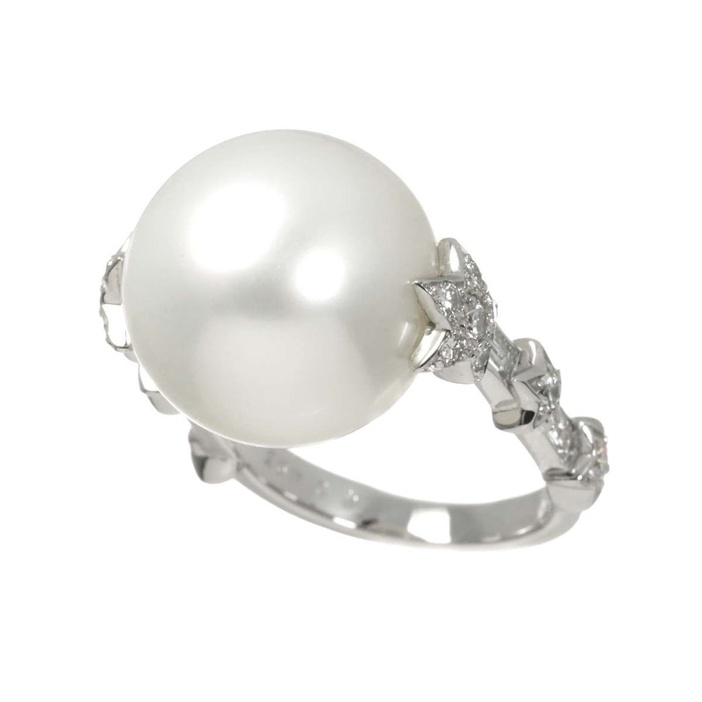Chanel Comet Ring White Butterfly Pearl Diamond 18k WG White Gold 750 — view 6