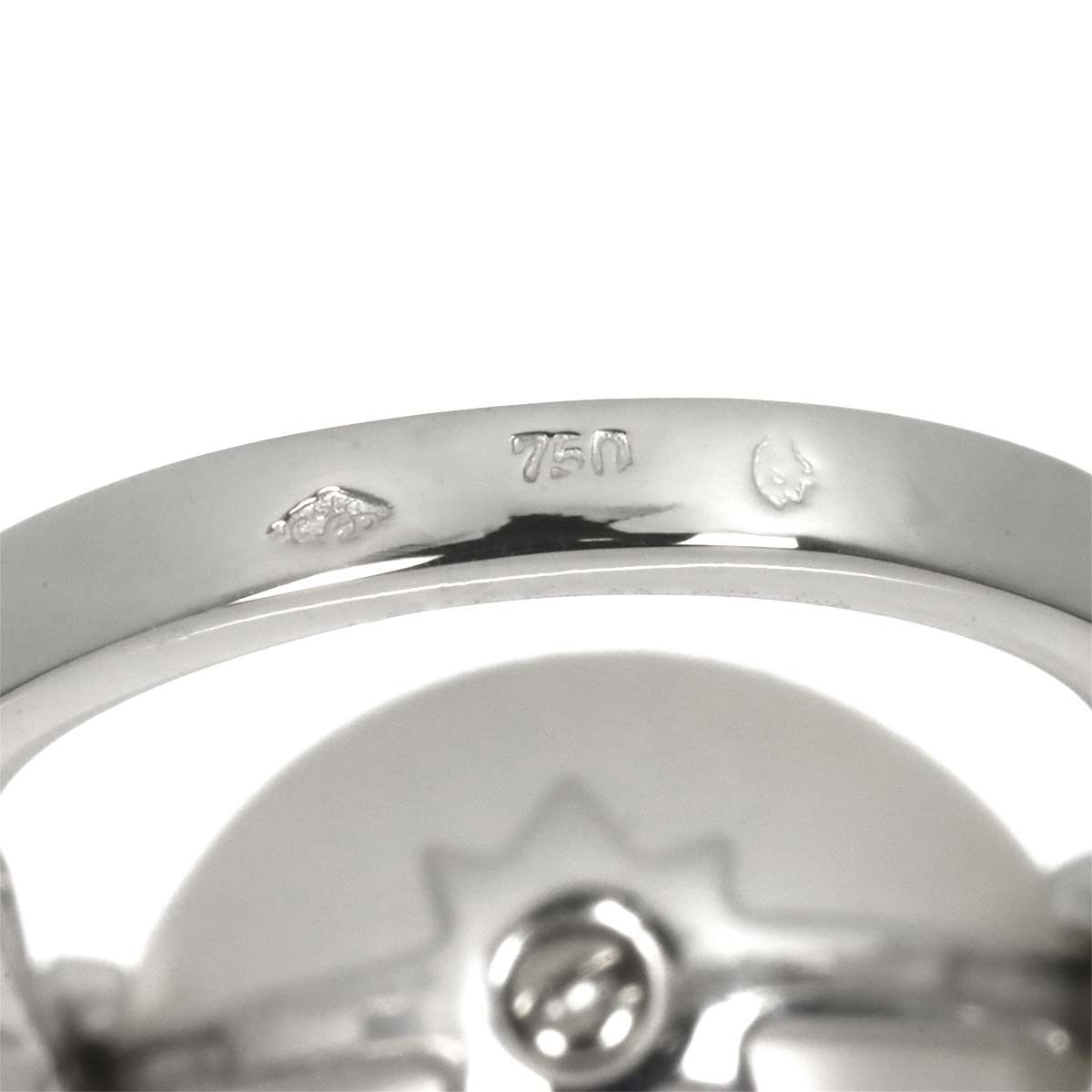 Chanel Comet Ring White Butterfly Pearl Diamond 18k WG White Gold 750 — view 5