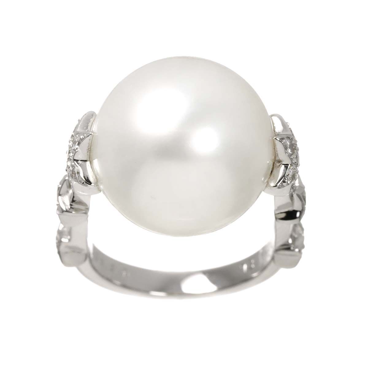 Chanel Comet Ring White Butterfly Pearl Diamond 18k WG White Gold 750 — view 2