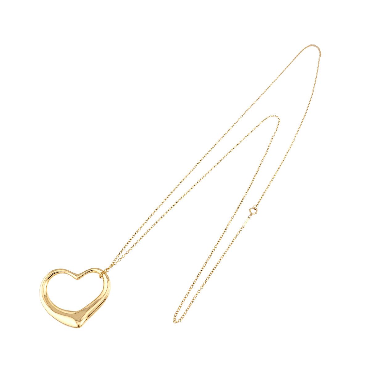 Tiffany & Co Open Heart 36 Long Necklace 77 cm 18k YG Yellow Gold — view 2