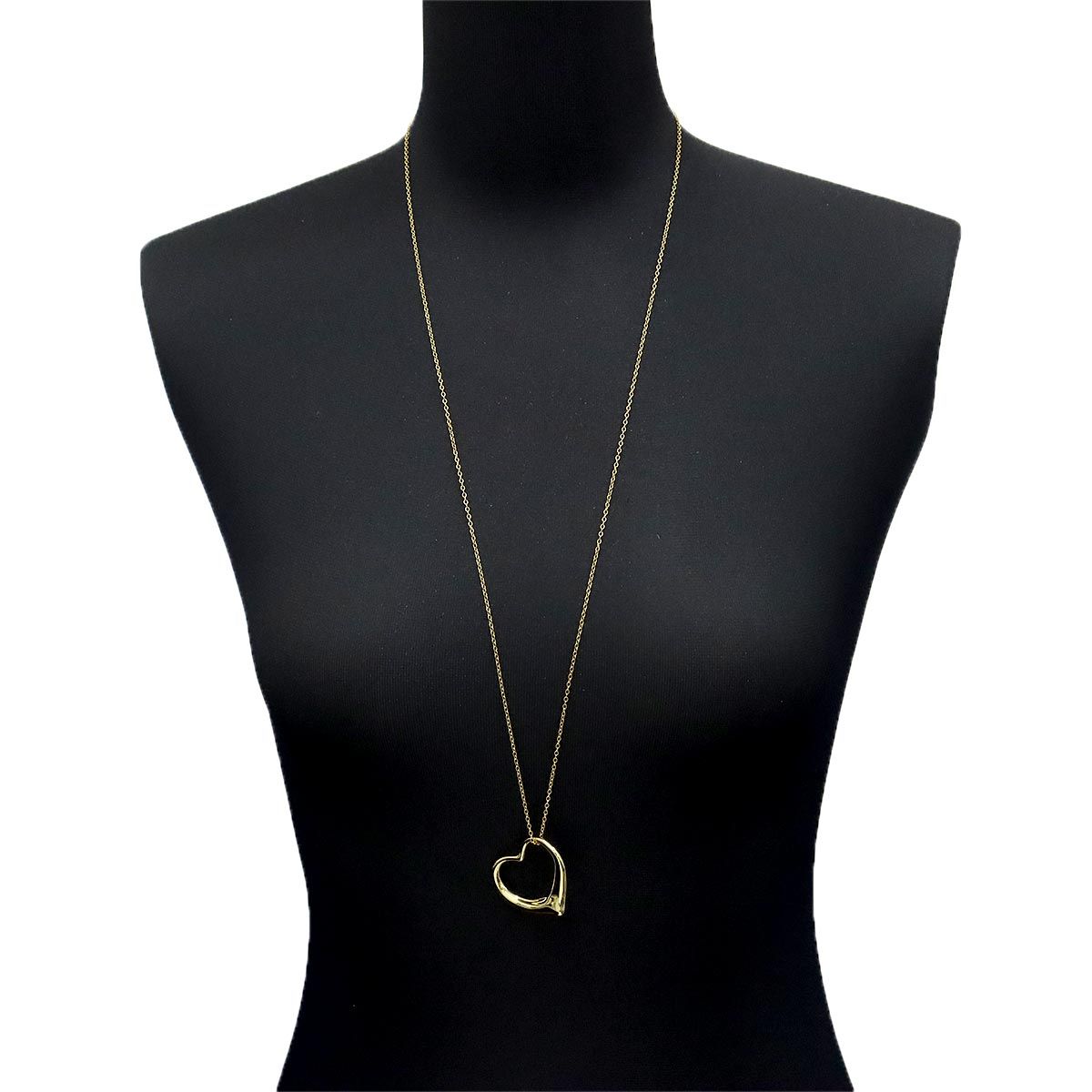 Tiffany & Co Open Heart 36 Long Necklace 77 cm 18k YG Yellow Gold — view 8