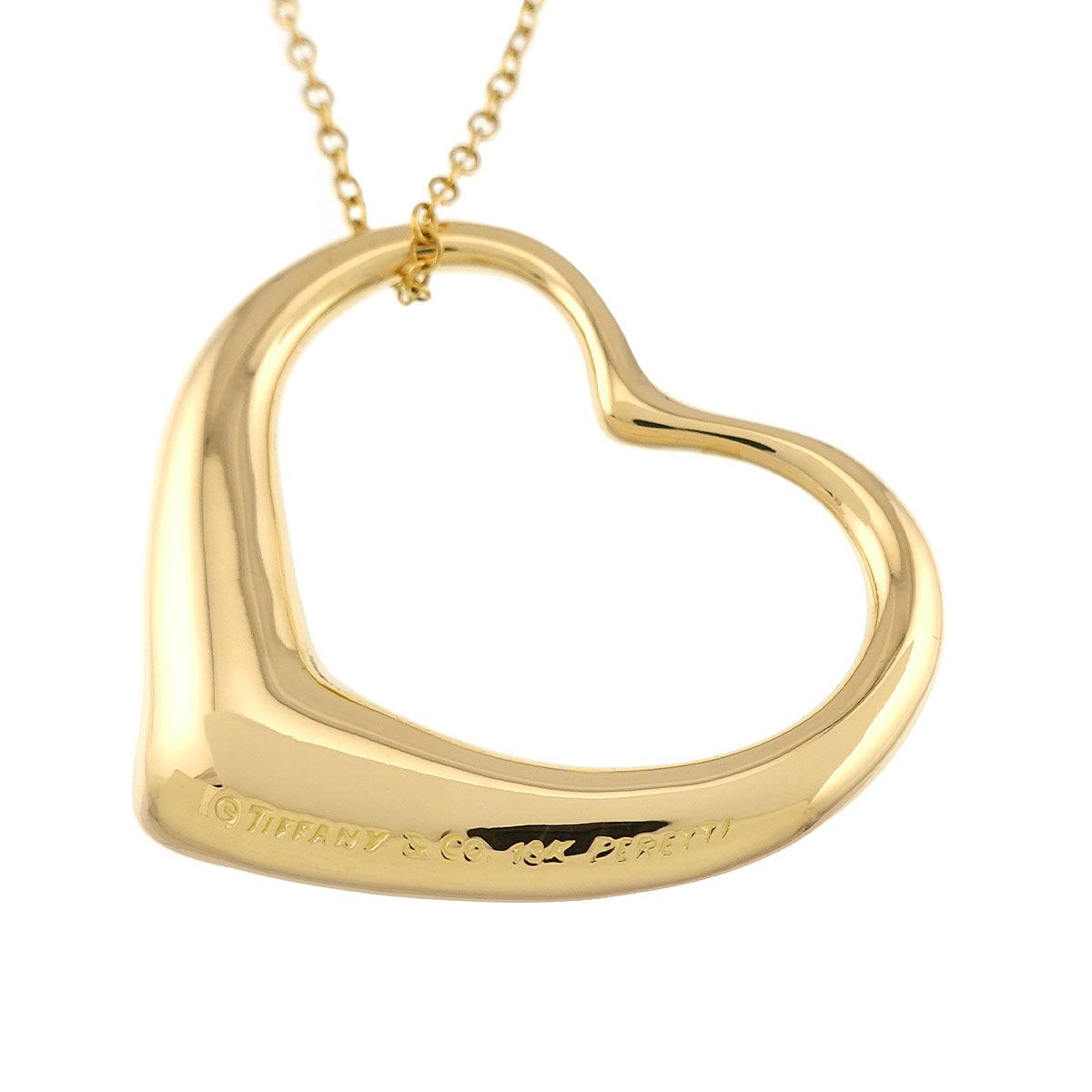 Tiffany & Co Open Heart 36 Long Necklace 77 cm 18k YG Yellow Gold — view 4