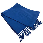 Hermes Evelyne Logo Reversible Cashmere Scarf Blue — view 2