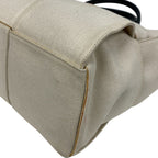Bottega Veneta the Arco Tote Canvas Handbag Ivory — view 3