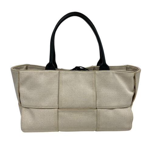 Bottega Veneta the Arco Tote Canvas Handbag Ivory — view 2