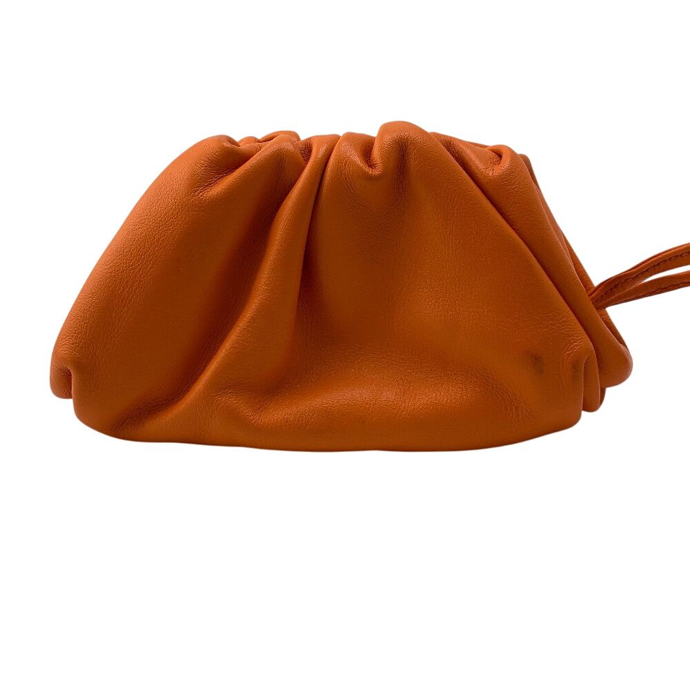 Bottega Veneta the Pouch Leather Kiss Lock Coin Case Orange — view 2