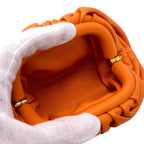 Bottega Veneta the Pouch Leather Kiss Lock Coin Case Orange — view 6