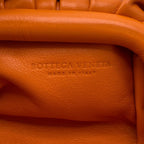 Bottega Veneta the Pouch Leather Kiss Lock Coin Case Orange — view 7
