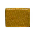 Fendi Compact Wallet FF Logo Leather Trifold Yellow