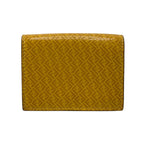 Fendi Compact Wallet FF Logo Leather Trifold Yellow