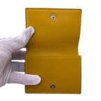 Fendi Compact Wallet FF Logo Leather Trifold Yellow — view 7