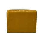 Fendi Compact Wallet FF Logo Leather Trifold Yellow — view 2