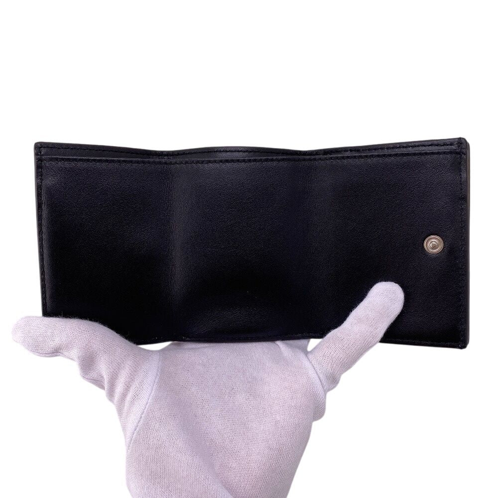 Fendi Compact Wallet FF Logo Leather Trifold Yellow — view 5