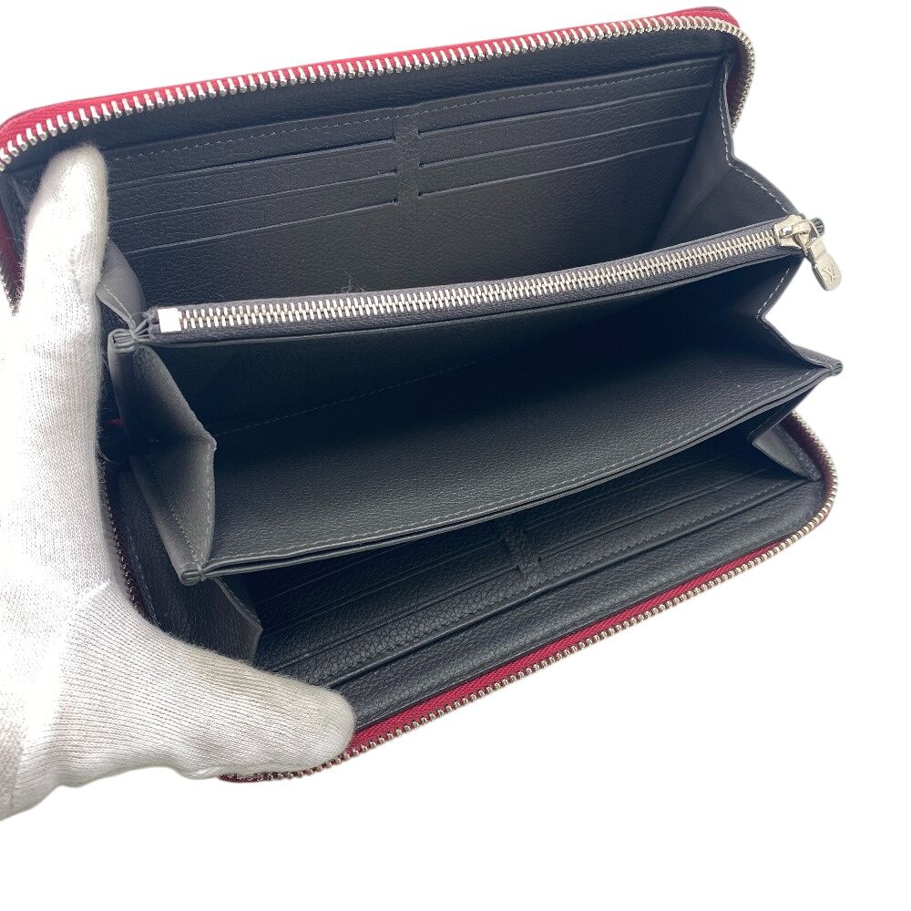Louis Vuitton Zippy LV Logo Lockme Leather Wallet Winered — view 5