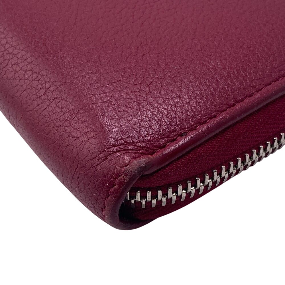 Louis Vuitton Zippy LV Logo Lockme Leather Wallet Winered — view 4
