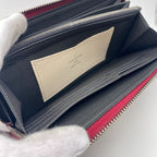 Louis Vuitton Zippy LV Logo Lockme Leather Wallet Winered — view 6