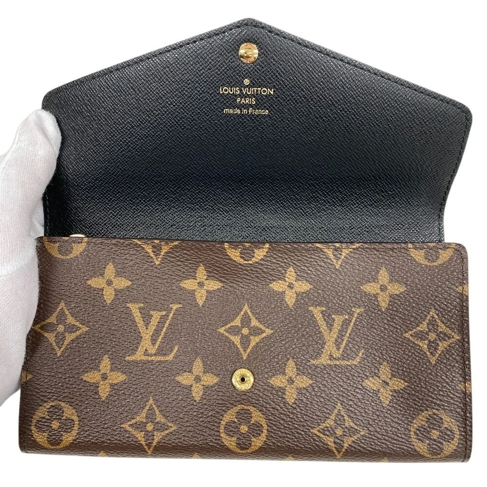 Louis Vuitton Portofui Sarah Monogram Giant Reverse Leather Wallet Brown — view 7