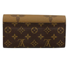 Louis Vuitton Portofui Sarah Monogram Giant Reverse Leather Wallet Brown — view 2