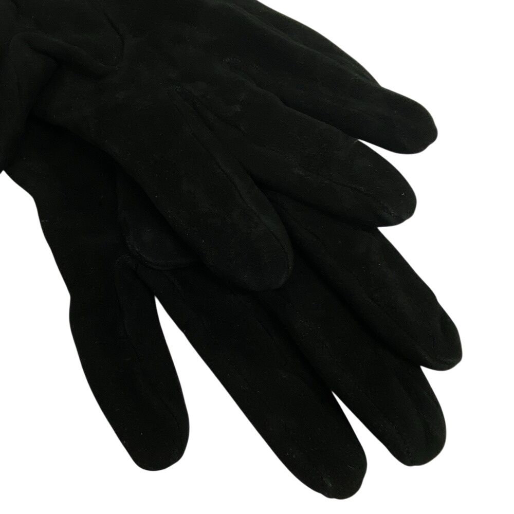 Hermes Bolide Gigi Suede Gloves Black — view 2