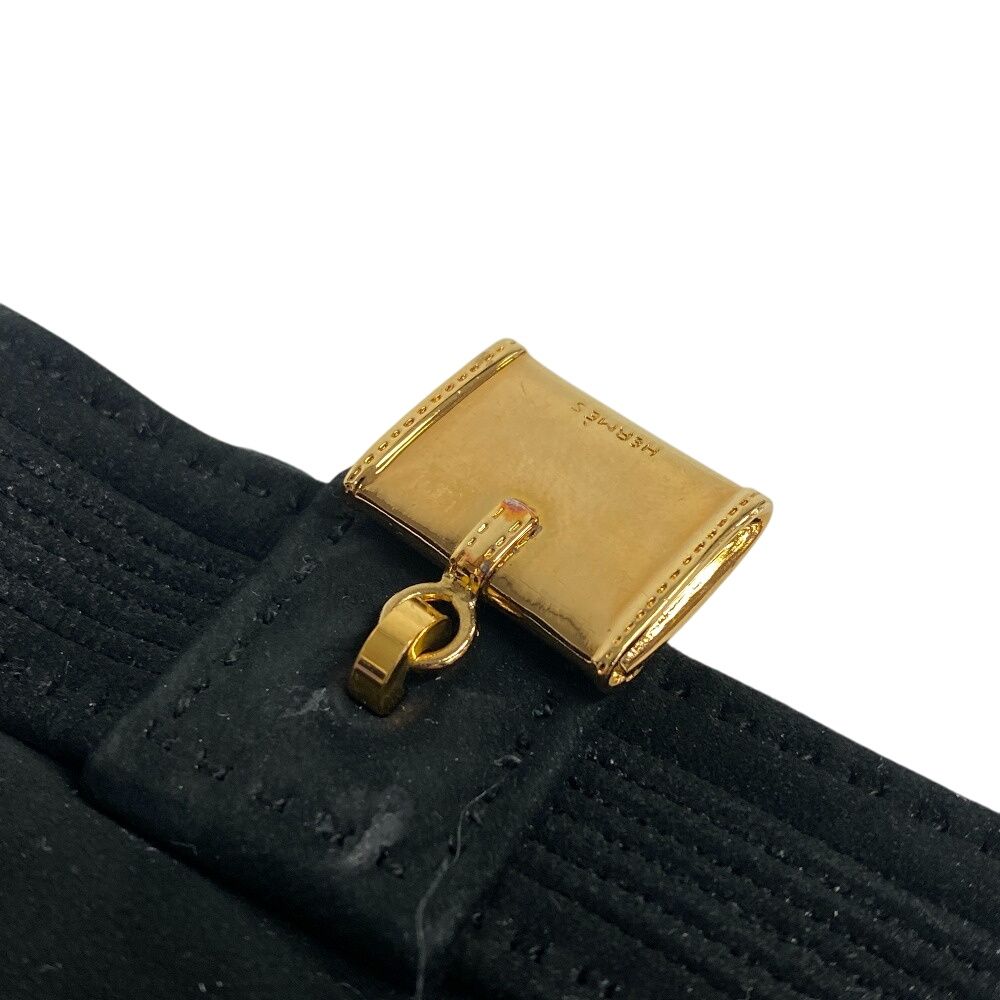 Hermes Bolide Gigi Suede Gloves Black — view 7