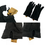 Hermes Bolide Gigi Suede Gloves Black — view 8