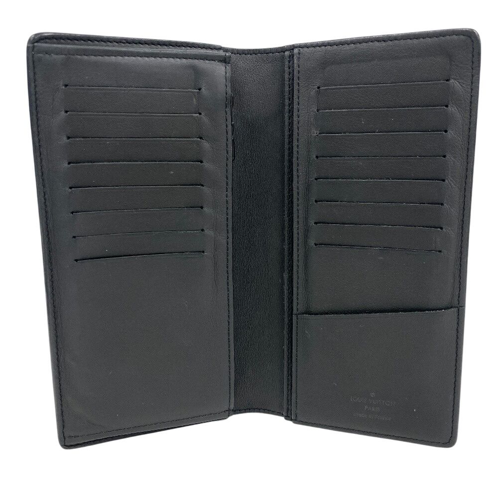 Louis Vuitton Portefeuille Brazza Monogram Shadow Leather Wallet Black — view 7