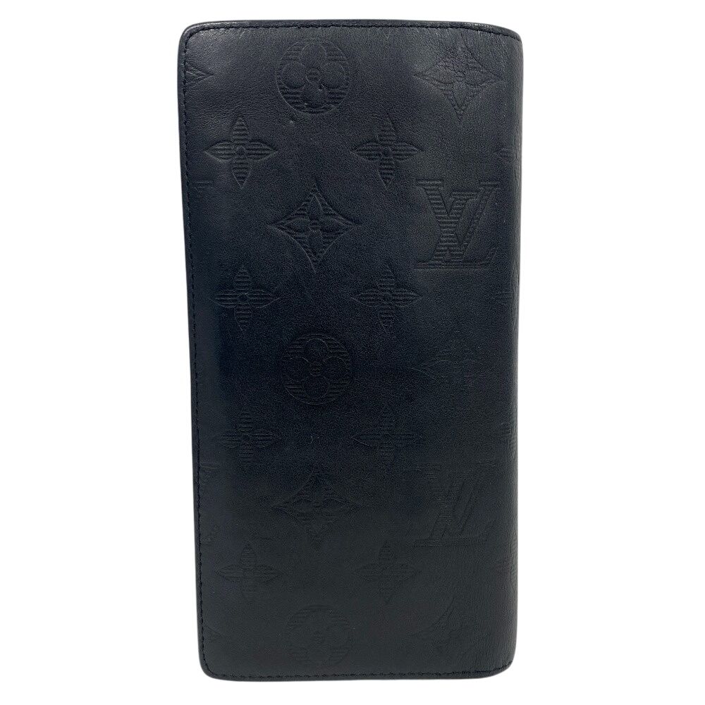Louis Vuitton Portefeuille Brazza Monogram Shadow Leather Wallet Black — view 2