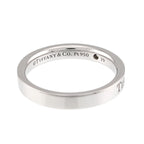Tiffany & Co Logo Band Ring Diamond Pt Platinum — view 3