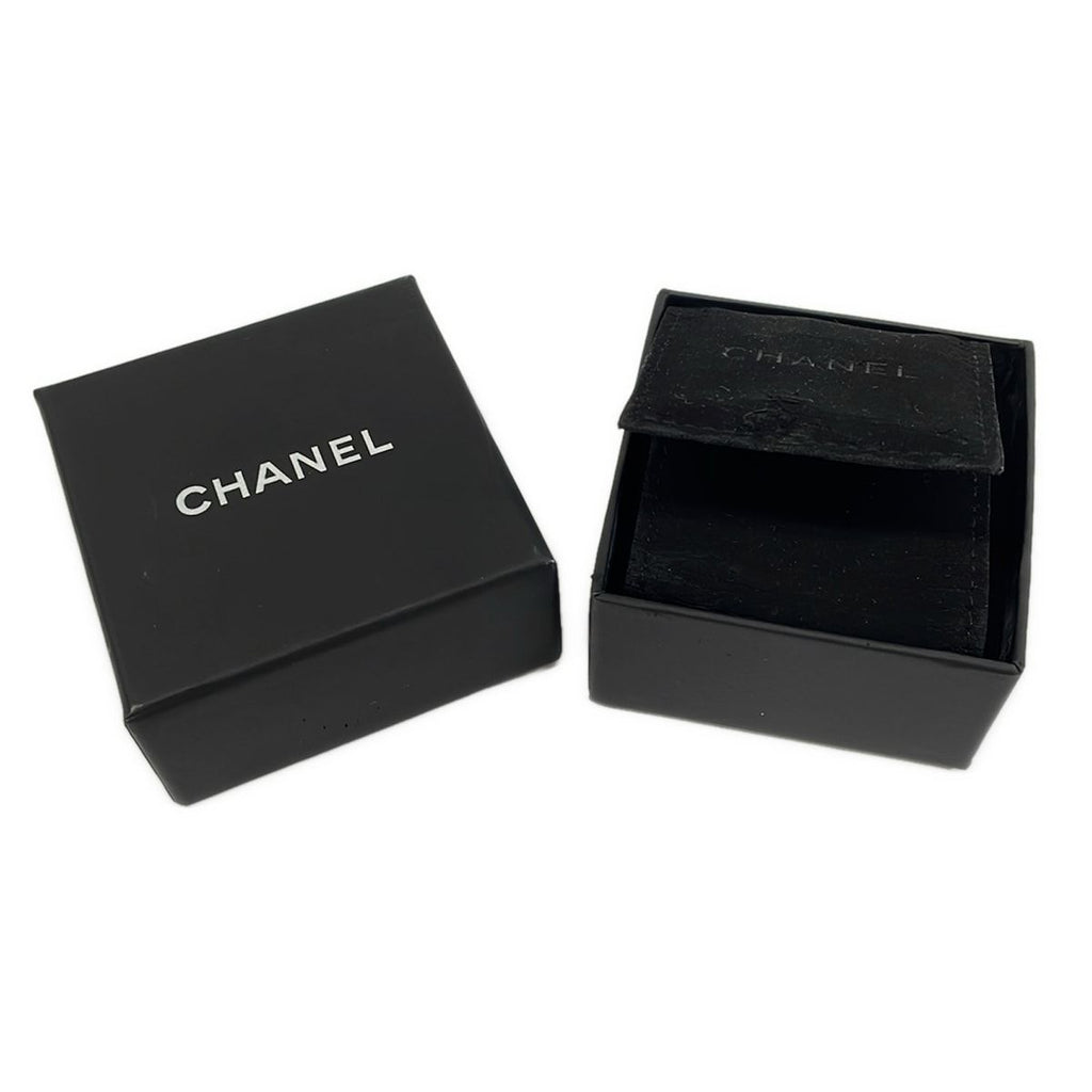 Chanel Earrings CC Logo Silver Clear — view 4