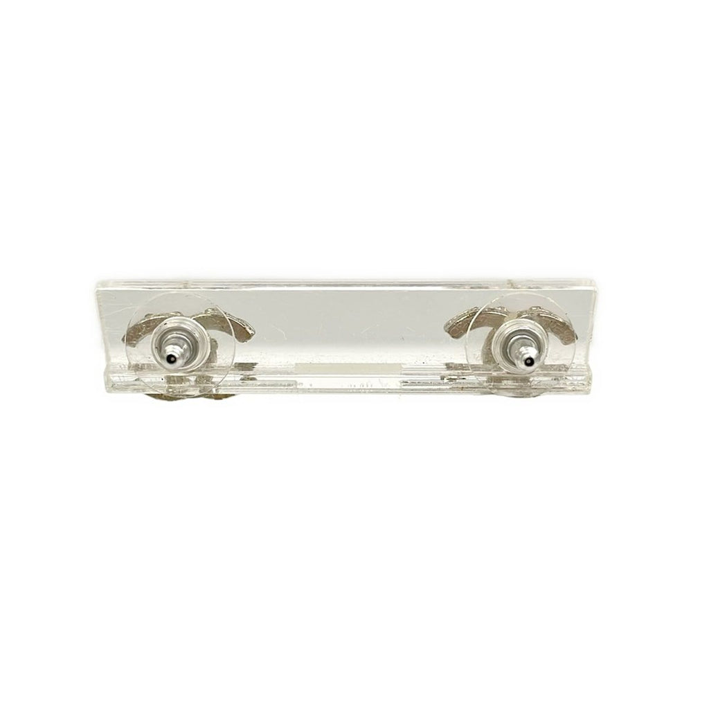 Chanel Earrings CC Logo Silver Clear — view 2