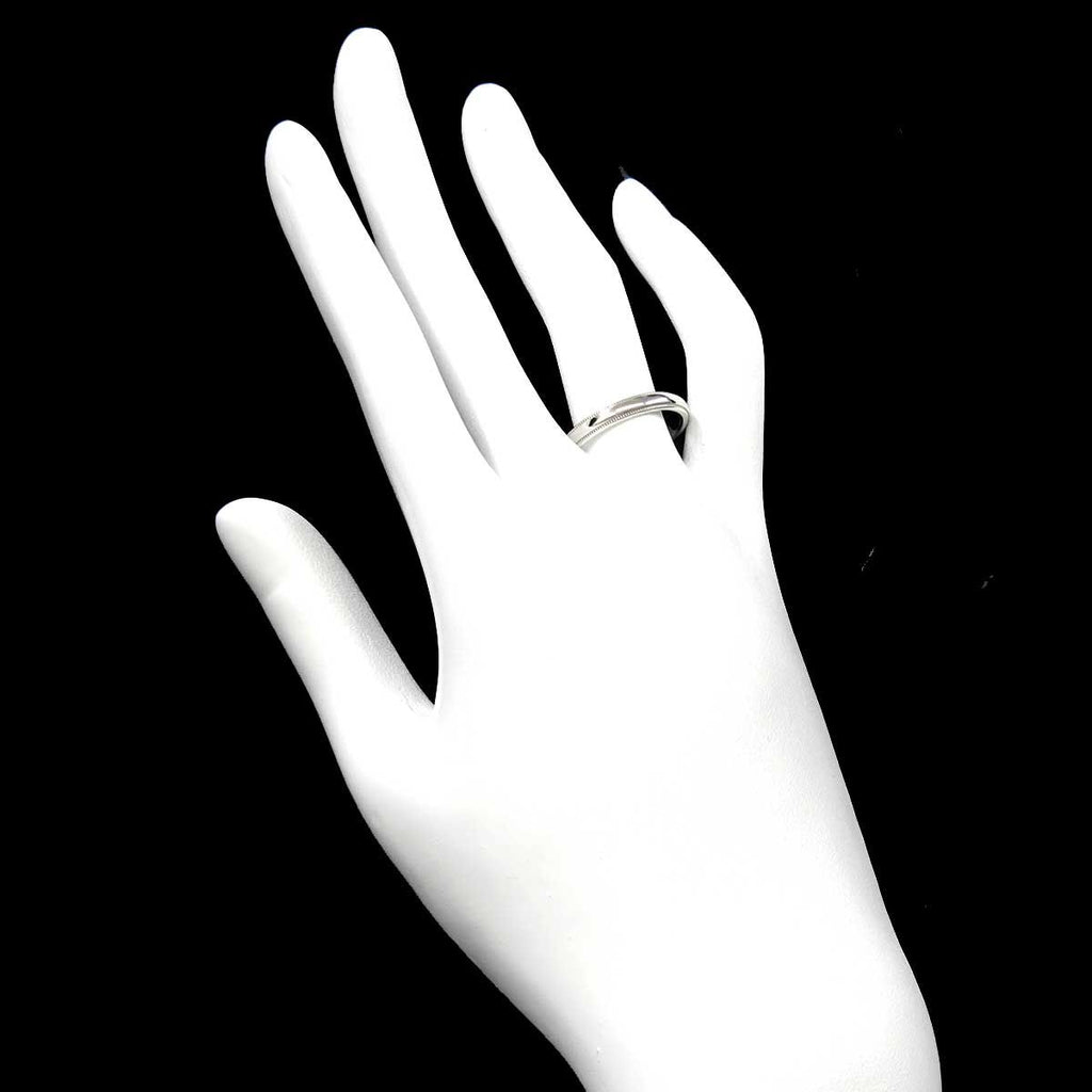 Tiffany & Co Milgray Ring Pt Platinum Together Milgrain — view 6
