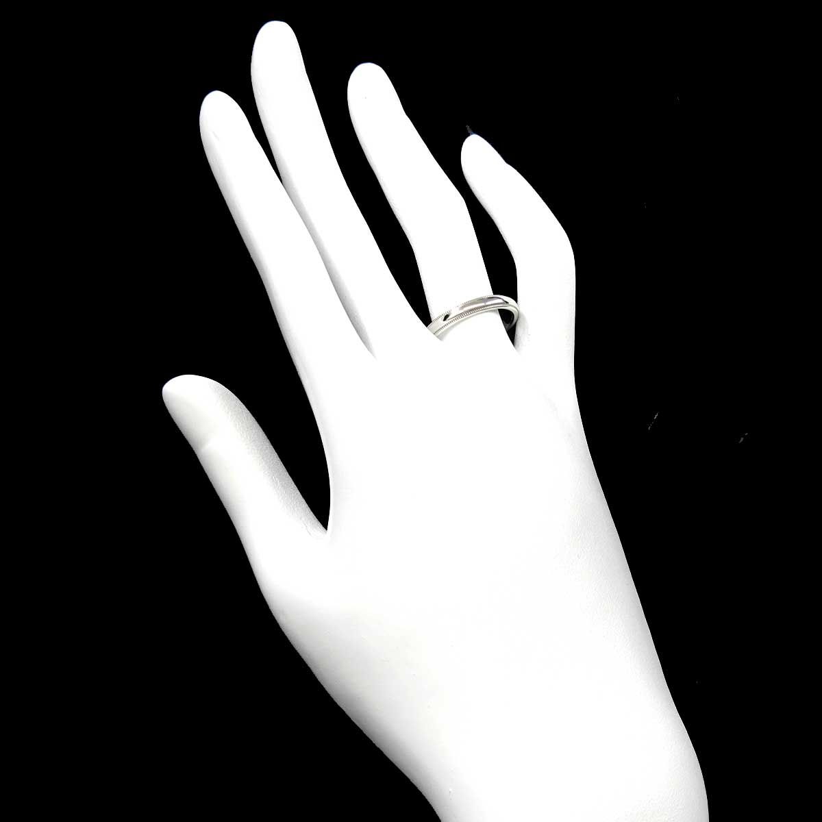 Tiffany & Co Milgray Ring Pt Platinum Together Milgrain — view 6