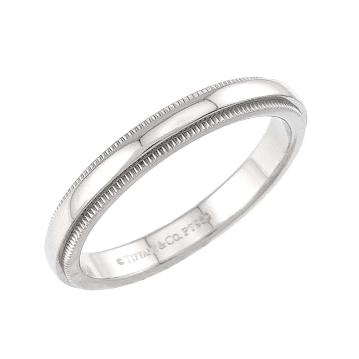 Tiffany & Co Milgray Ring Pt Platinum Milgrain — view 4