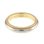 Tiffany & Co Milgrain Band Ring Platinum Pt 18k YG 750 — view 3
