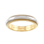 Tiffany & Co Milgrain Band Ring Platinum Pt 18k YG 750 — view 2
