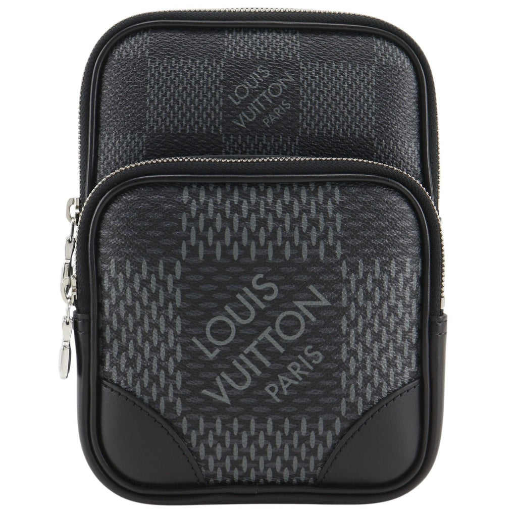 Louis Vuitton Amazon Sling Belt Bag Damier Graphite Canvas Black