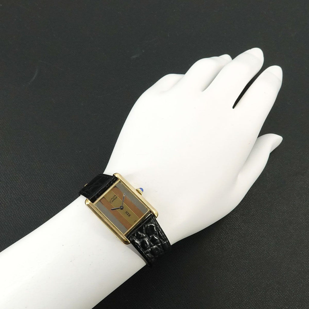 Cartier Must Tank Vermeil Trinity Vintage Watch Hand Wound — view 4