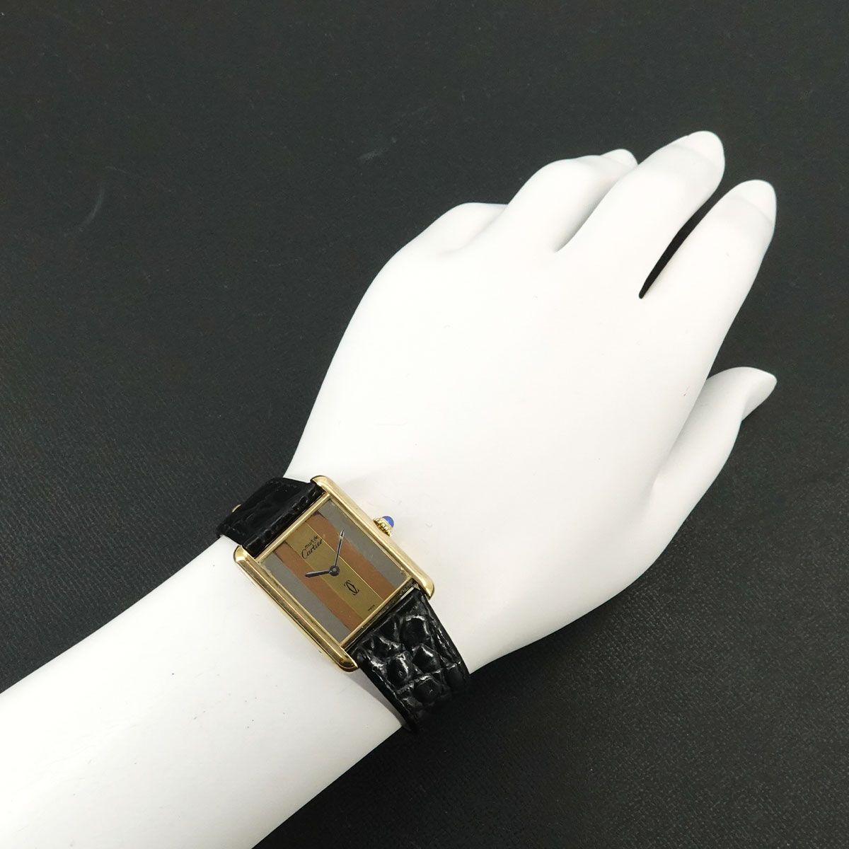 Cartier Must Tank Vermeil Trinity Vintage Watch Hand Wound — view 4