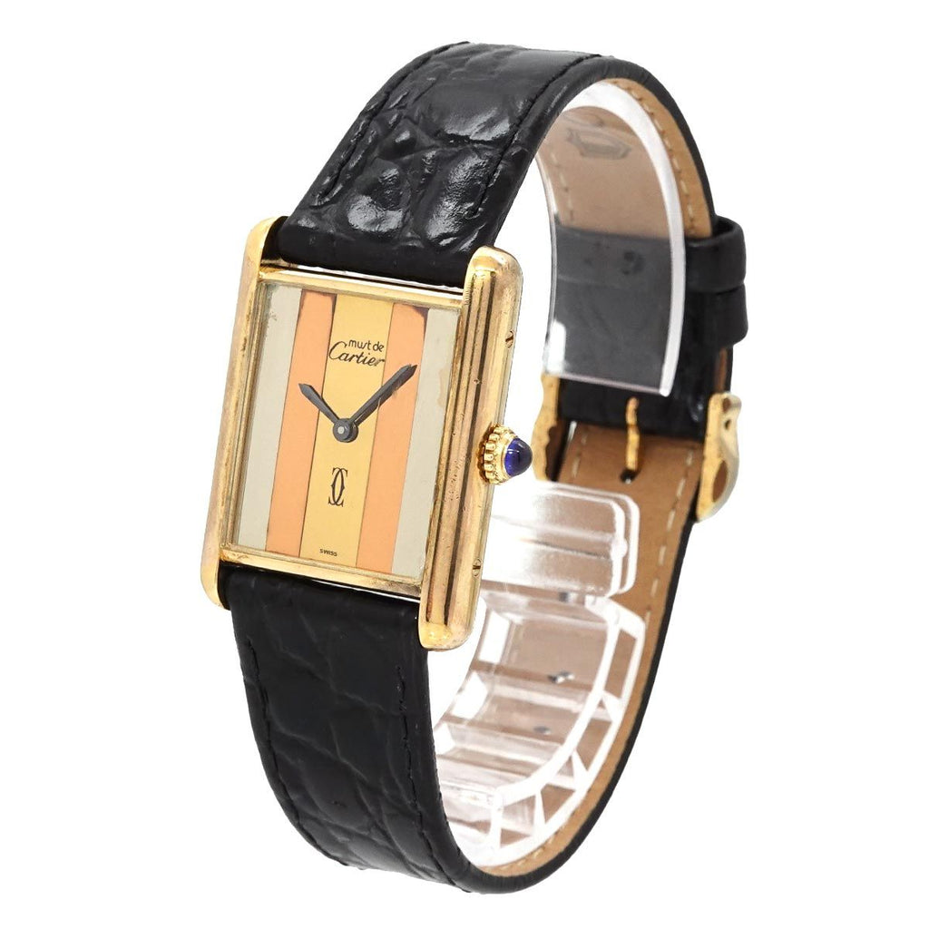 Cartier Must Tank Vermeil Trinity Vintage Watch Hand Wound — view 3