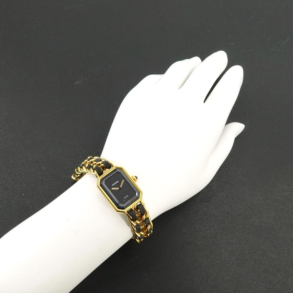 Chanel Premiere M Vintage Watch Black Gold — view 3