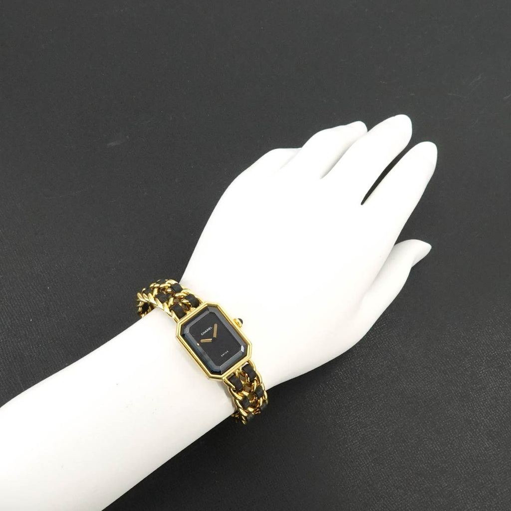 Chanel Premiere L Vintage Watch Black Gold — view 3