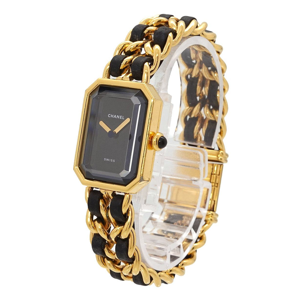 Chanel Premiere L Vintage Watch Black Gold — view 2