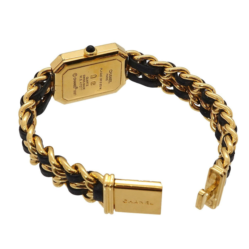 Chanel Premiere L Vintage Watch Black Gold — view 4