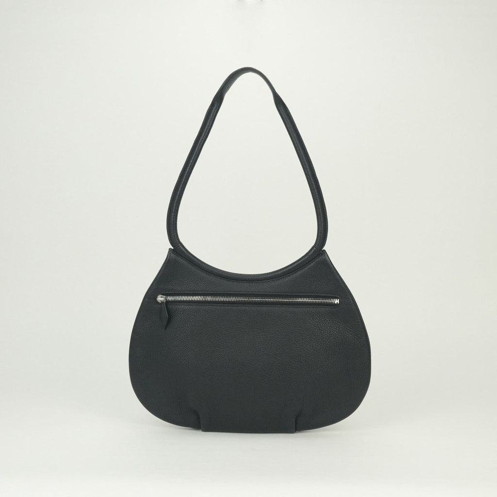 Hermes Kakawet Tote Shoulder Bag Togo Noir Black Silver