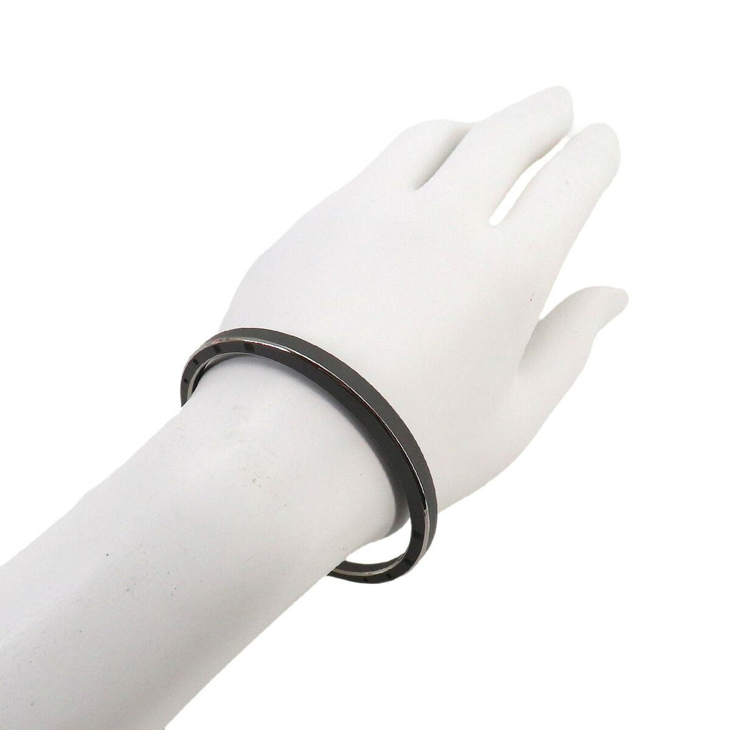 Hermes Cheval Bangle Bracelet Titanium Gray Silver T5 — view 6