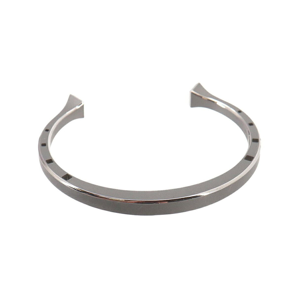 Hermes Cheval Bangle Bracelet Titanium Gray Silver T5 — view 2