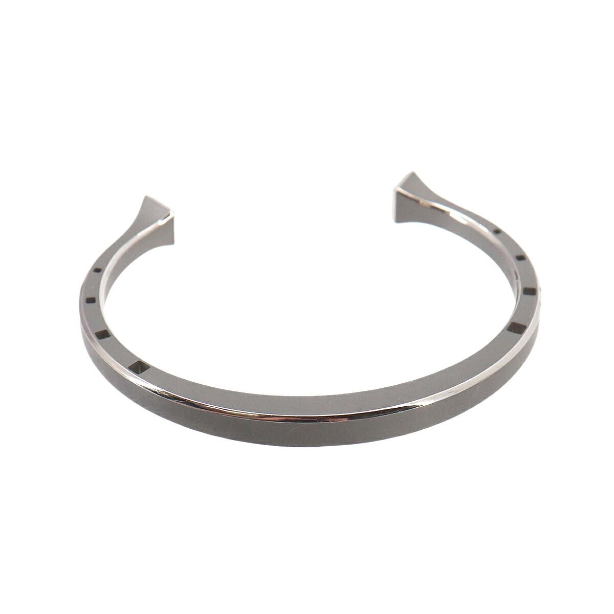 Hermes Cheval Bangle Bracelet Titanium Gray Silver T5 — view 2